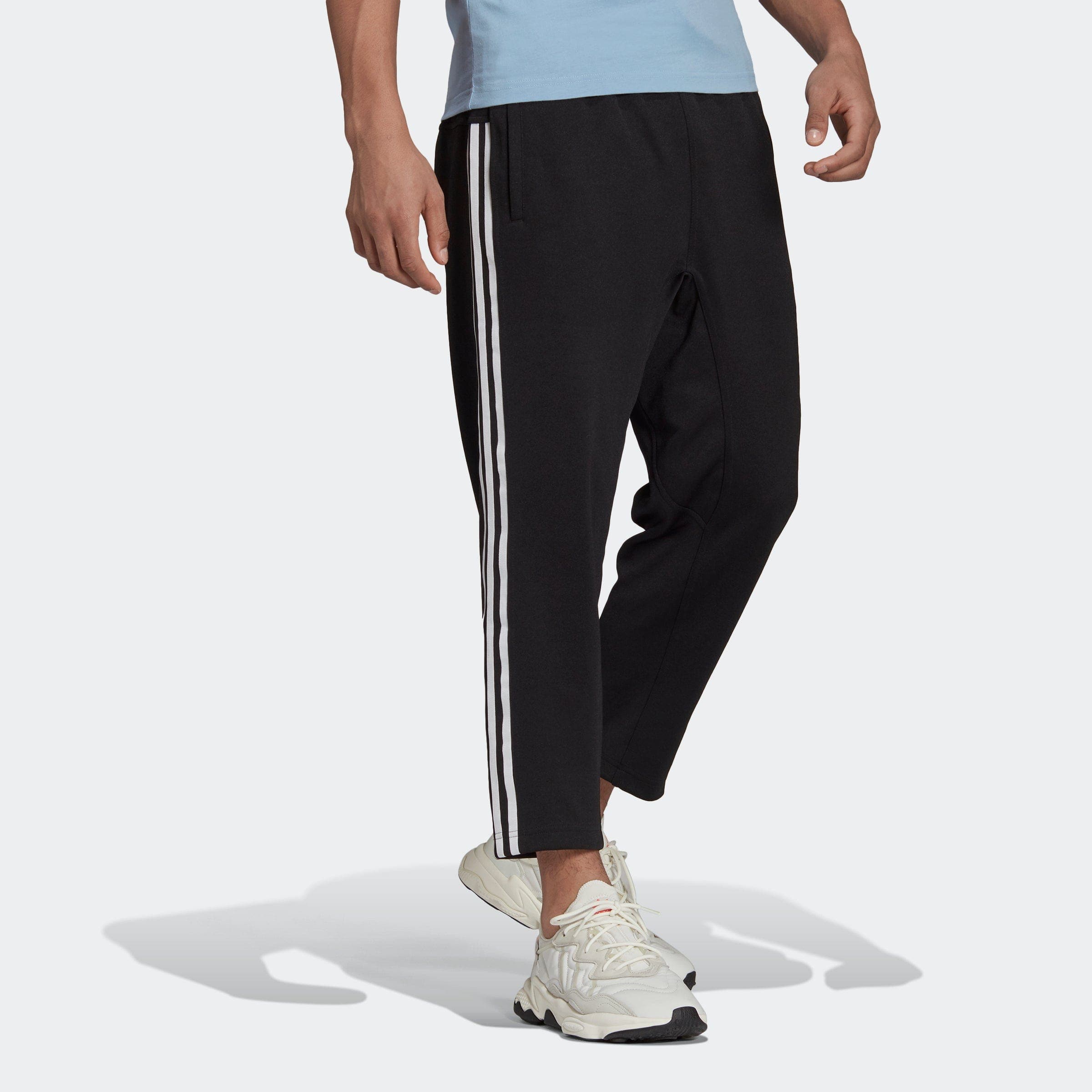 Adidas black 3 best sale stripe pants