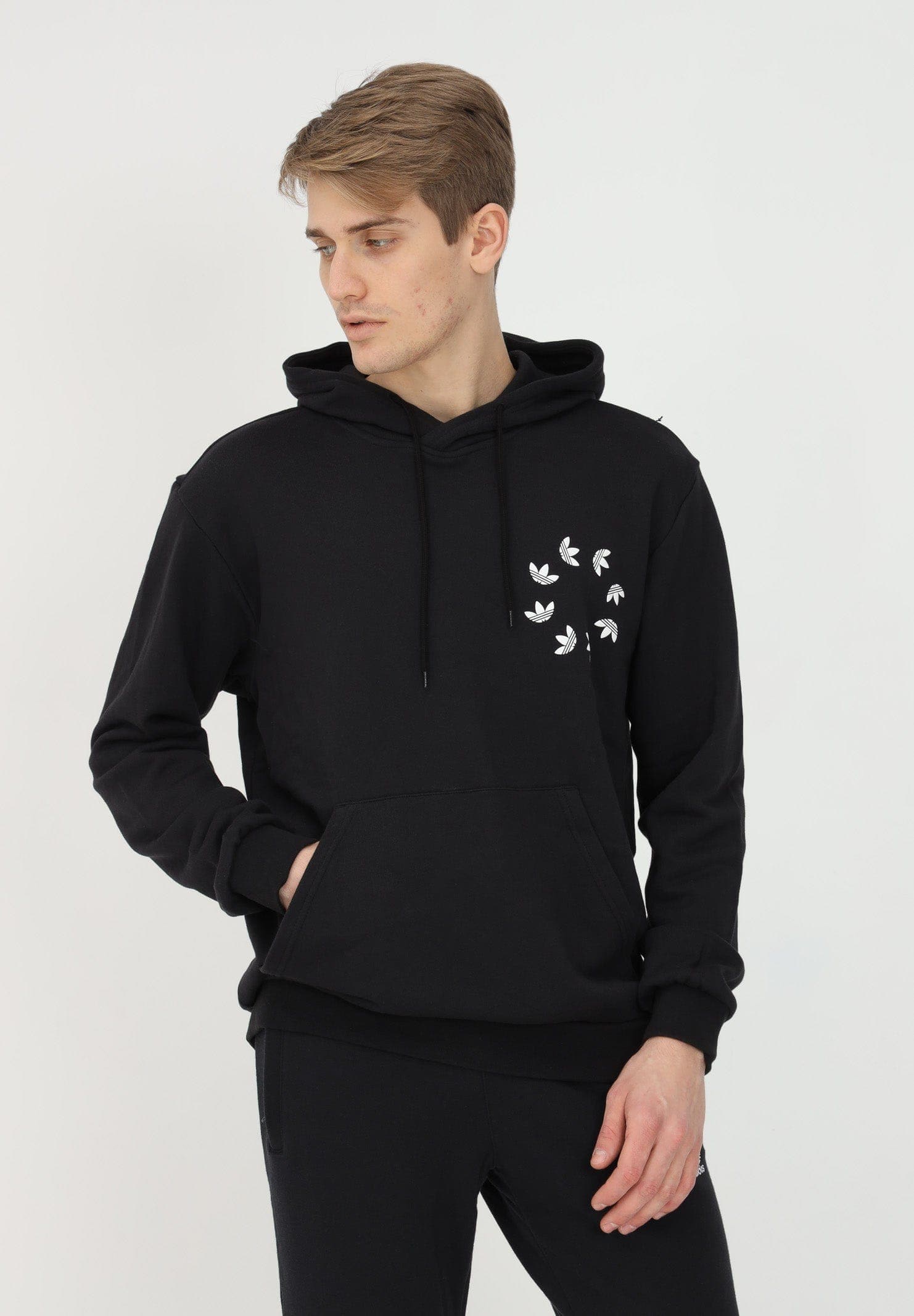 Black men s adicolor spinner hoodie sportpodium