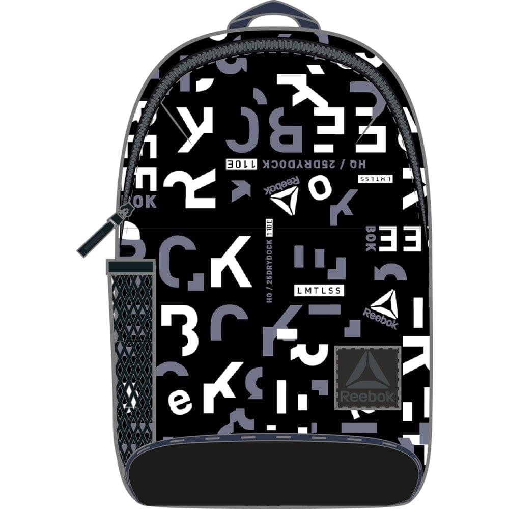 REEBOK Multicolor / One Size Reebok Core Graphic Zip-Around Letters Pattern Side Mesh Pocket Backpack For Kids